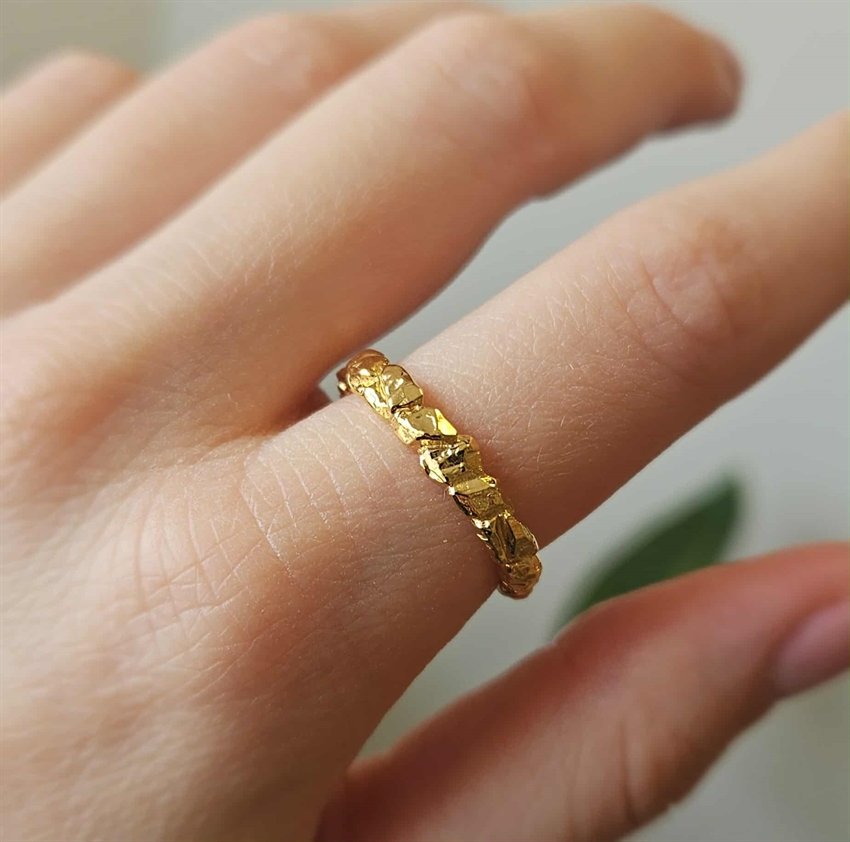Studio Z - Element ring i forgyldt sølv